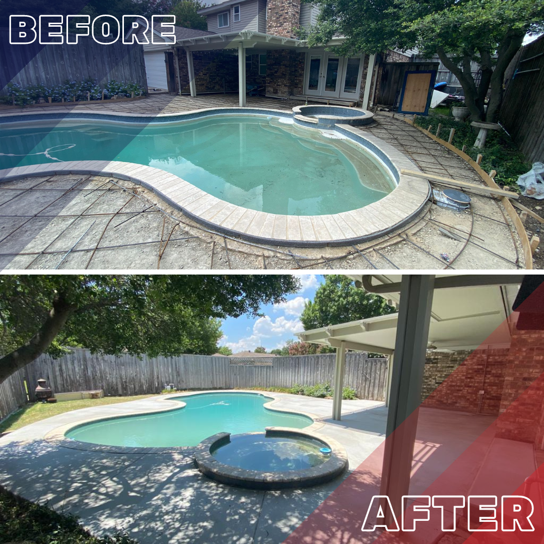 Before After Concrete Pool Deck