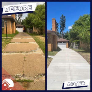 BeforeAfter Concrete Driveway