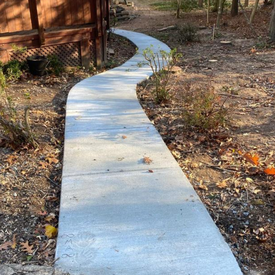 Curvy Concrete Walkway